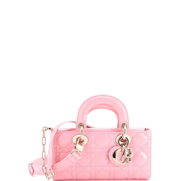 Christian Dior Small Lady D-Joy Bag Cannage Quilt Patent - Picture 1 of 5